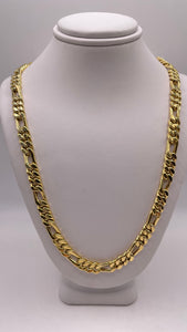 7.0mm Figaro Link Chain In 10 KT Yellow Gold