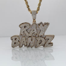 Load image into Gallery viewer, 8.00 CT. Natural Diamond Ray Bandz Pendant In 10 KT Yellow Gold
