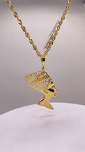 Load image into Gallery viewer, Egyptian Queen Nefertiti Pendant In 10 KT Yellow Gold