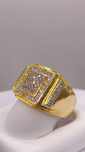 Load image into Gallery viewer, 0.60 CT. Natural Diamond Men’s Square Shape Ring In 10 KT Yellow Gold