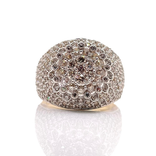 2.77 CT. Natural Diamond Men’s Round Shape Ring In 10 KT Yellow Gold