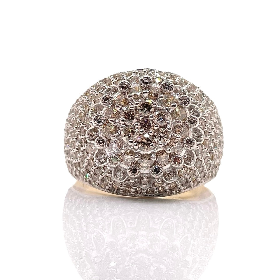 2.77 CT. Natural Diamond Men’s Round Shape Ring In 10 KT Yellow Gold