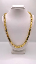 Load image into Gallery viewer, 5mm Solid Byzantine Link Chain In 14 KT Yellow Gold