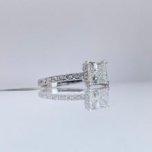 Load image into Gallery viewer, 1.95 CT. Lab Grown Princess Cut Diamond Engagement Ring In 14 KT White Gold