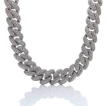 Load image into Gallery viewer, 38.00 CT. 14mm Natural Diamond Miami Cuban Chain In 10 KT White Gold