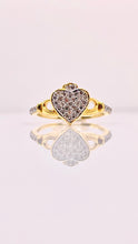 Load image into Gallery viewer, 0.32 CT. Natural Diamond Claddagh Ring Set In 10 KT Yellow Gold