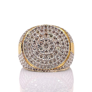 3.04 CT. Natural Diamond Men’s Ring In 10 KT Yellow Gold