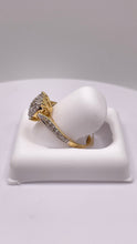 Load image into Gallery viewer, 0.47 CT. Natural Diamond Round Shape Women’s Ring In 10 KT Yellow Gold