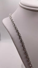 Load image into Gallery viewer, 4.2mm Solid Rope Link Chain In 10 KT White Gold