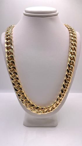 11mm Miami Cuban Link Chain In 10 KT Yellow Gold