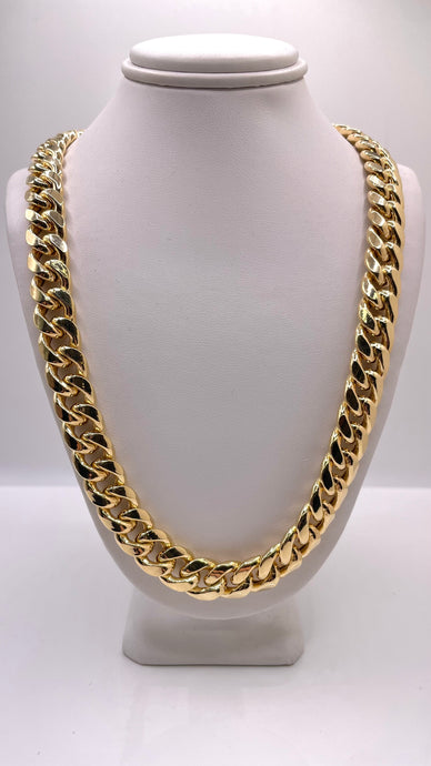 11mm Miami Cuban Link Chain In 10 KT Yellow Gold