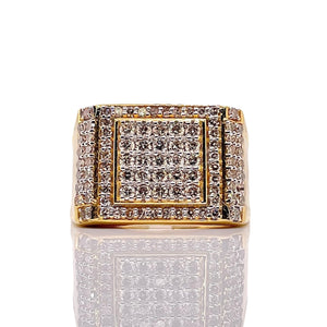 1.31 CT. Natural Diamond Men’s Ring In 10 KT Yellow Gold