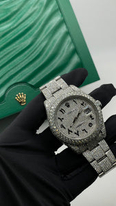 41mm DateJust Rolex Approx 27.50 CT. Natural Diamonds With Roman Numeral Dial