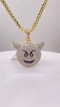 Load image into Gallery viewer, 1.71 CT. Natural Diamond Devil Emoji Pendent In 10 KT Yellow Gold