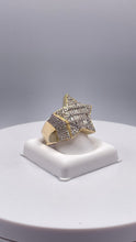 Load image into Gallery viewer, 1.85 CT. Men’s Star Ring Natural Diamond Set In 10 KT Yellow Gold