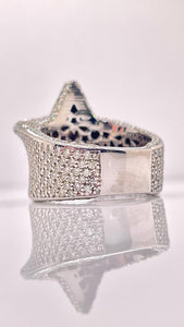 7.80 CT. Natural Diamond Men’s Star Ring In 14 KT White Gold
