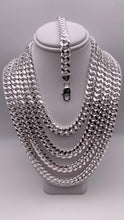Load image into Gallery viewer, 8mm Solid Miami Cuban Link Chain/Bracelet In Silver
