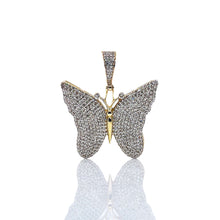Load image into Gallery viewer, 1.27 CT. T.D.W Natural Diamond Butterfly Pendant In 10 KT Yellow Gold