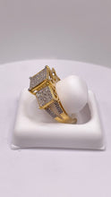 Load image into Gallery viewer, 0.67 CT. Natural Diamond Women’s Square Ring In 10 KT Yellow Gold