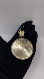 3.27 CT. Natural Diamond Round Shape Memory Pendant In 10 KT Yellow Gold