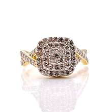 Load image into Gallery viewer, 0.72 CT. Natural Diamond Ladies Ring In 10 KT Yellow Gold