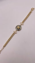 Load image into Gallery viewer, Medusa Face CZ Chain &amp; Bracelet Combo In 14 KT Yellow Gold