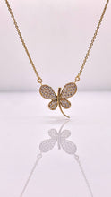Load image into Gallery viewer, Butterfly Pendent In 10 KT Yellow Gold With CZ