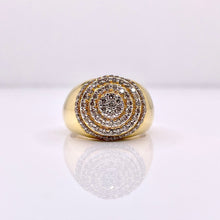 Load image into Gallery viewer, 1.14 CT. Natural Diamond Round Shape Men’s Ring In 10 KT Yellow Gold