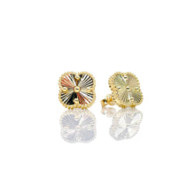 Load image into Gallery viewer, 12mm Clover Earrings In 10 KT Yellow Gold