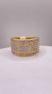 1.60 CT. Natural Diamond Men’s Band Ring In 10 KT Yellow Gold