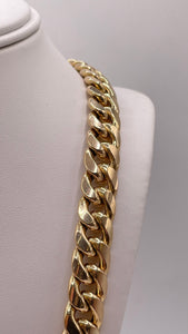 11.2mm Miami Cuban Link Chain In 10 KT Yellow Gold