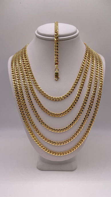 4.4mm Miami Cuban Link Chain In 10 KT Yellow Gold