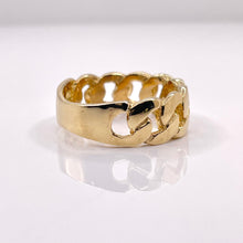 Load image into Gallery viewer, 8mm Miami Cuban Link Ring In 10 KT Yellow Gold