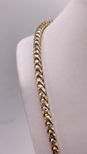 Load image into Gallery viewer, 3.9mm Two Tone Diamond-Cut Millenium Franco Link Chain In 10 KT White &amp; Yellow Gold