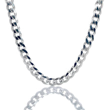 Load image into Gallery viewer, 6mm Solid Curb Link Chain In Silver
