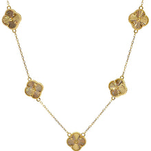 Load image into Gallery viewer, 5 Clover Necklace In 10 KT Yellow Gold