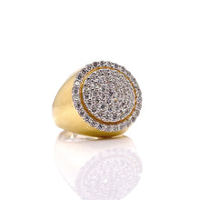 Load image into Gallery viewer, 1.49 CT. Natural Diamond Men’s Circle Shape Ring In 10 KT Yellow Gold