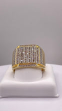 Load image into Gallery viewer, 0.97 CT. Natural Diamond Square Shape Mens Ring In 10 KT Yellow Gold