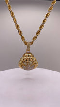 Load image into Gallery viewer, 1.20 CT. Natural Diamond Solid Buddha Pendant In 14 KT Yellow Gold