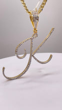 Load image into Gallery viewer, 0.59 CT. Natural Diamond Initial K Pendent In 10 KT Yellow Gold