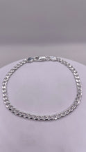 Load image into Gallery viewer, 3mm Curb Chain/Bracelet In Silver