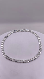 3mm Curb Chain/Bracelet In Silver
