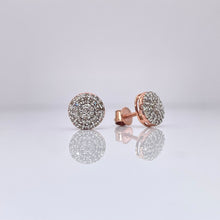 Load image into Gallery viewer, 0.27 CT. Natural Diamond Round Shape Stud Earrings In 10 KT Rose Gold