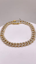 Load image into Gallery viewer, 4.56 CT. Natural Diamond Cuban Bracelet In 10 KT Yellow Gold