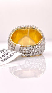8.98 CT. Natural Diamond Men’s Ring In 10 KT Yellow Gold