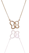 Load image into Gallery viewer, Women’s Double Heart CZ Pendent &amp; Cable Link Chain In 10 KT Yellow Gold