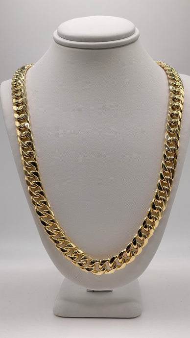 9.4mm Miami Cuban Link Chain In 10 KT Yellow Gold