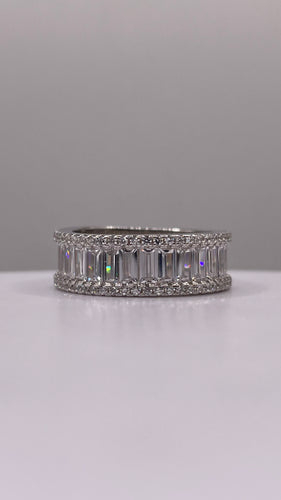Silver Eternity Band With CZ