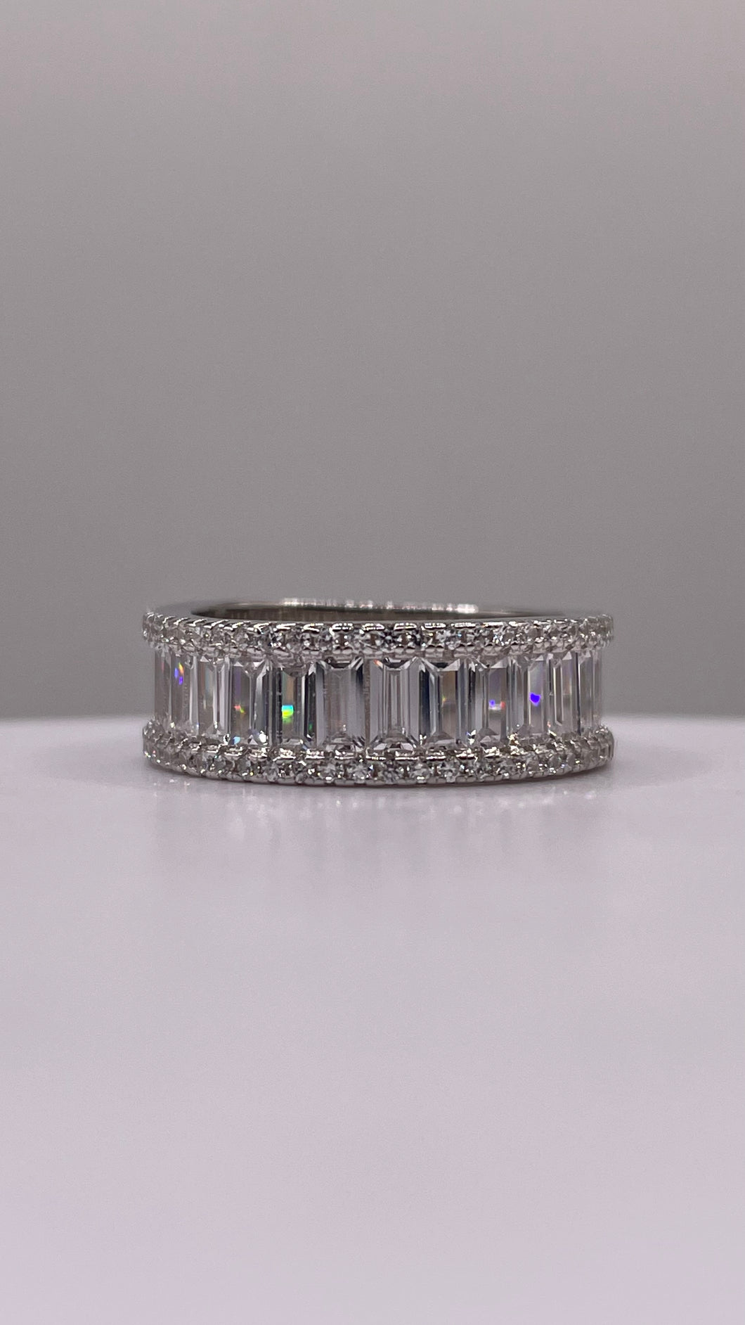 Silver Eternity Band With CZ