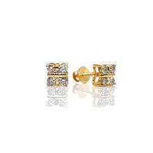 Load image into Gallery viewer, 0.29 CT. Natural Diamond Stud Earrings In 10 KT Yellow Gold